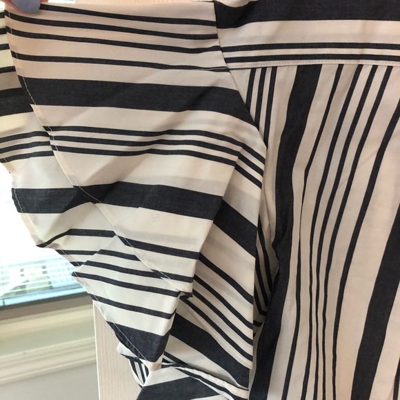 Stripe Ruffle Button Up - Picture 4 of 4